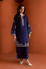 BATIK-2PIECE DHANAK EMBROIDERED SHIRT WITH DHANAK EMB SLEEVES-ADR-15013