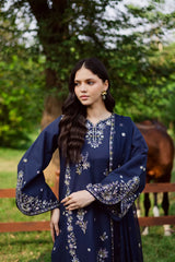 BATIK-3PC DHANAK EMBROIDERED SHIRT WITH CHIFFON EMBROIDERED DUPATTA AND TROUSER-ADR-5029