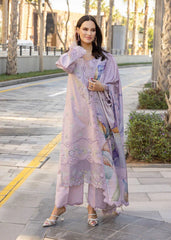 RANG RASIYA-3PC LAWN EMBROIDERED SHIRT WITH MONARK PRINT DUPATTA AND TROUSER-ADR-3706