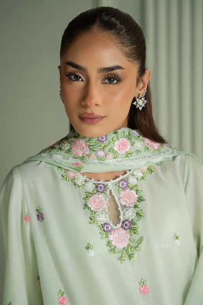 CROSS STITCH-3PC LAWN EMBROIDERED SHIRT WITH MONARK EMBROIDERED DUAPATTA AND TROUSER-ADR-3695