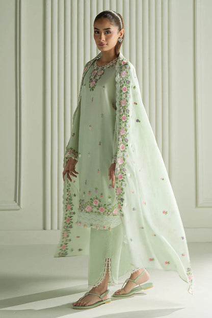 CROSS STITCH-3PC LAWN EMBROIDERED SHIRT WITH MONARK EMBROIDERED DUAPATTA AND TROUSER-ADR-3695