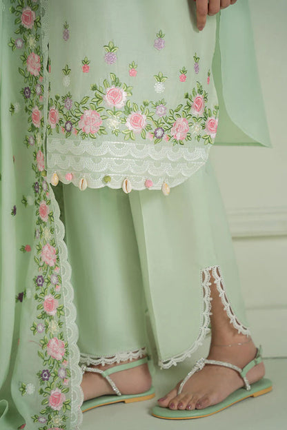 CROSS STITCH-3PC LAWN EMBROIDERED SHIRT WITH MONARK EMBROIDERED DUAPATTA AND TROUSER-ADR-3695