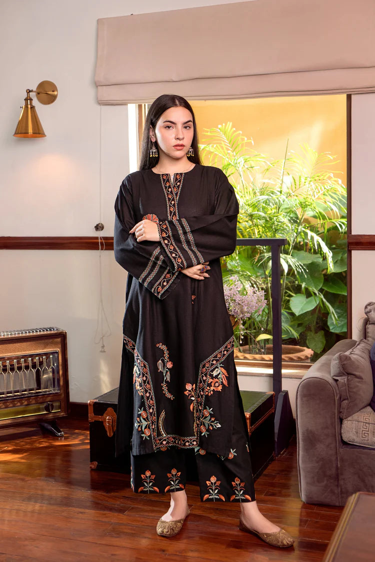 URGE-2PC DHANAK EMBROIDERED SHIRT AND EMBROIDRED TROUSER-ADR-132