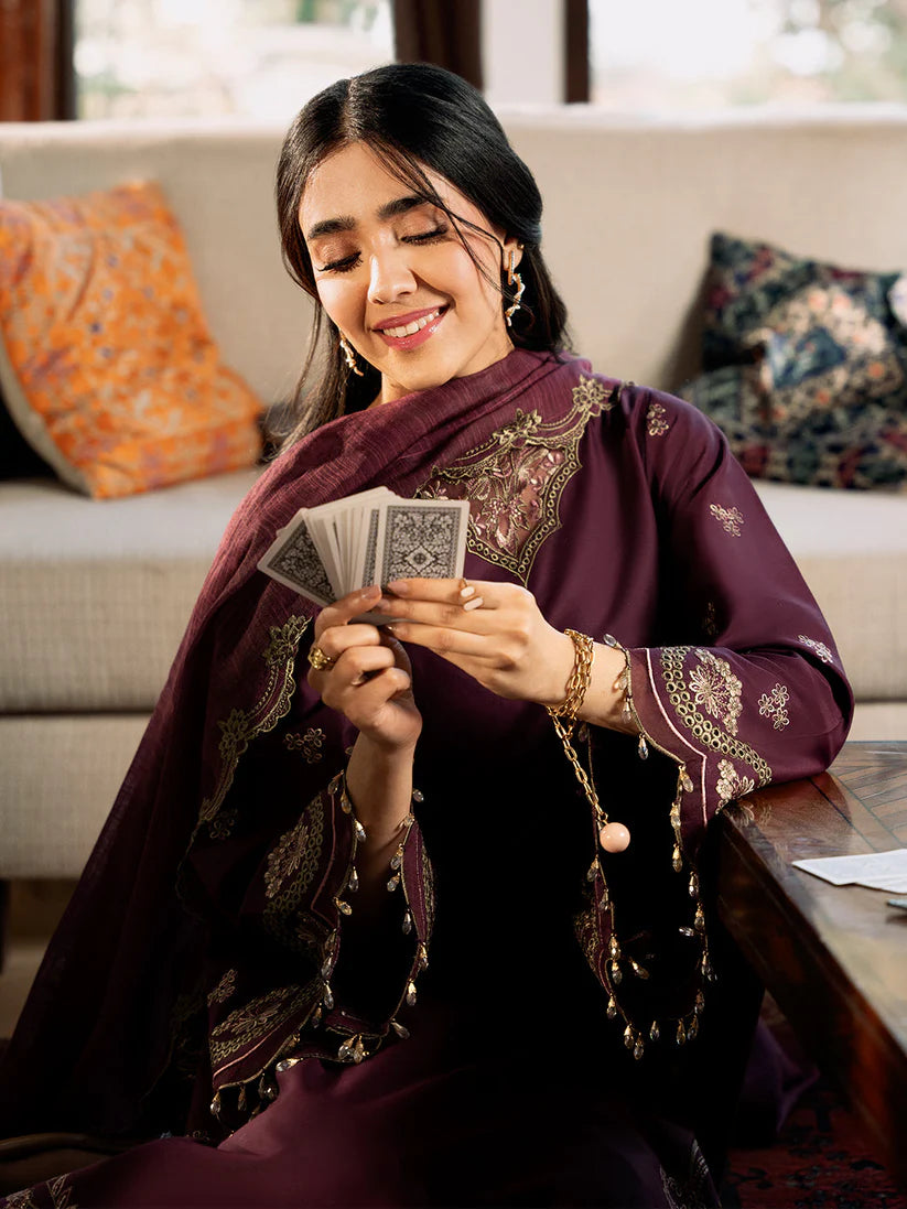 RANG RASIYA-3PC LAWN EMBROIDERED SHIRT WITH ORGANZA EMBROIDERED DUPATTA & TROUSER-ADR-3790