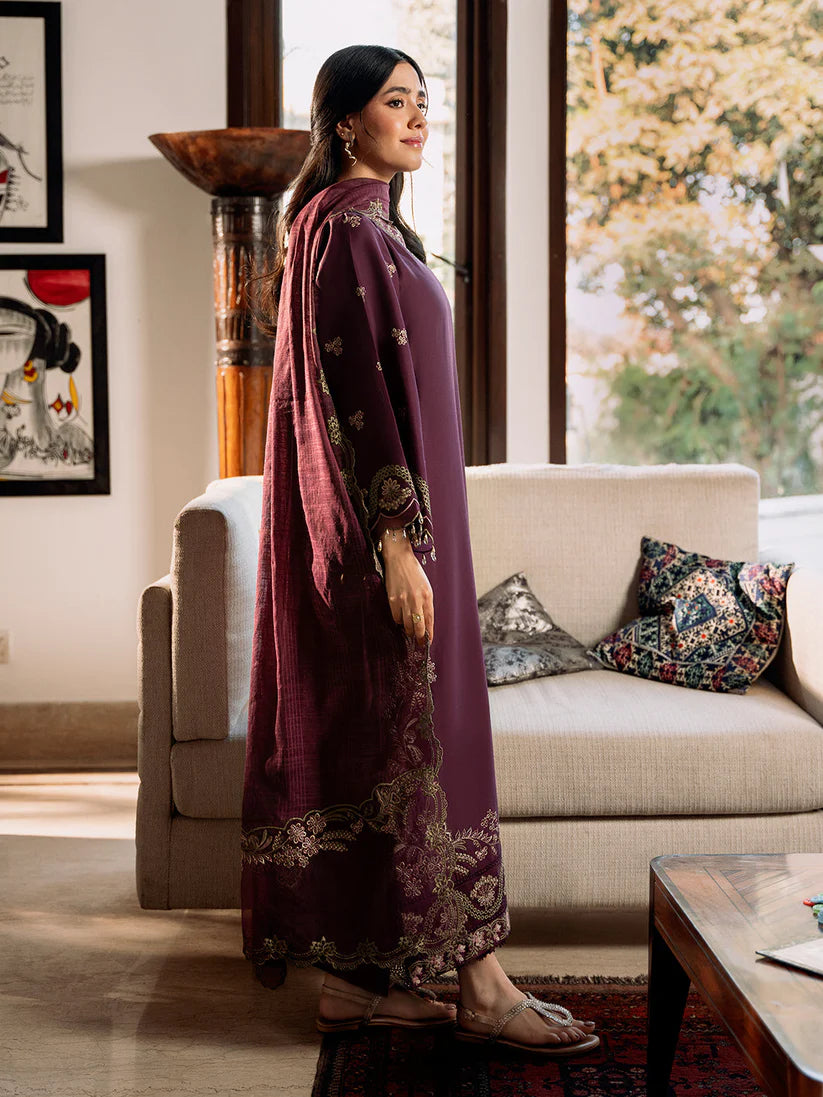 RANG RASIYA-3PC LAWN EMBROIDERED SHIRT WITH ORGANZA EMBROIDERED DUPATTA & TROUSER-ADR-3790