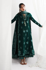GARNET-3PC DHANAK EMBROIDERED SHIRT WITH DHANAK EMB SHAWL AND TROUSER-ADR-4318