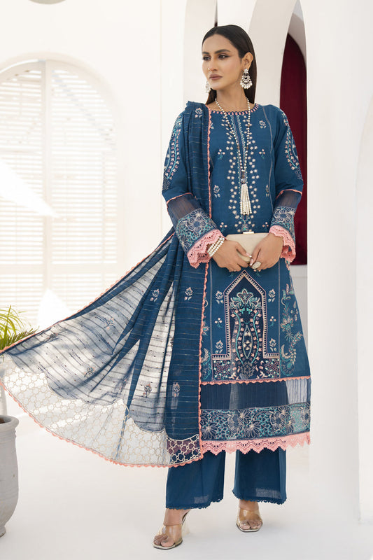 ADORE-3PC LAWN EMBROIDERED SHIRT WITH LAWN EMBROIDERED READY TO WEAR DUPATTA-04