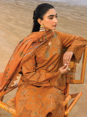 RANG RASIYA-3PC LAWN EMBROIDERED SHIRT WITH CHIFFON PRINTED DUPATTA AND TROUSER -ADR-4556