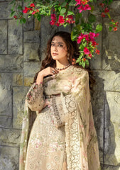 ELAF-3PC LAWN EMBROIDERED SHIRT WITH CHIFFON PRINTED EMBROIDERED DUPATTA AND TROUSER-ADR-4808