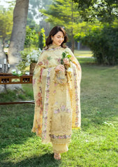 RANG RASIYA-3PC LAWN EMBROIDERED SHIRT WITH CHIFFON PRINTED EMBROIDERED DUPATTA AND TROUSER-ADR-4801