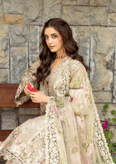 ELAF-3PC LAWN EMBROIDERED SHIRT WITH CHIFFON PRINTED EMBROIDERED DUPATTA AND TROUSER-ADR-4808