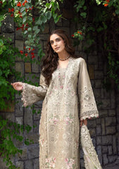 ELAF-3PC LAWN EMBROIDERED SHIRT WITH CHIFFON PRINTED EMBROIDERED DUPATTA AND TROUSER-ADR-4808