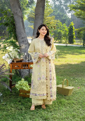 RANG RASIYA-3PC LAWN EMBROIDERED SHIRT WITH CHIFFON PRINTED EMBROIDERED DUPATTA AND TROUSER-ADR-4801