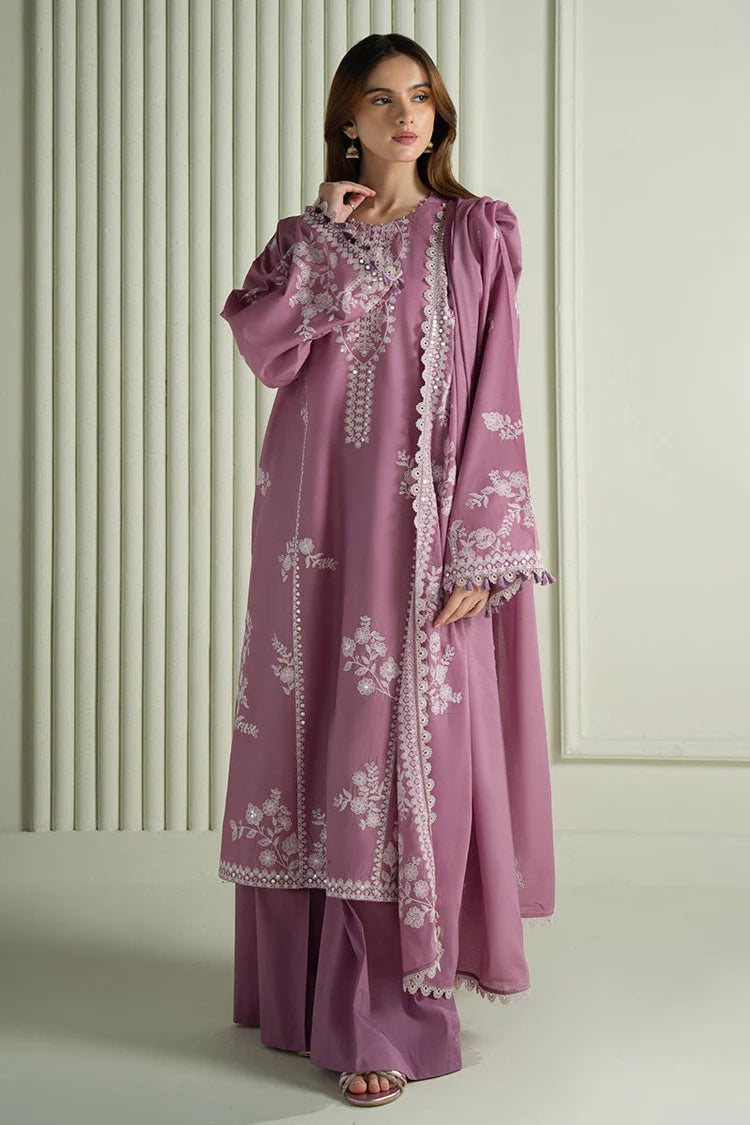 CROSS STITCH-3PC LAWN EMBROIDERED SHIRT WITH CHIFFON EMBROIDRERD DUPATTA & TROUSER-ADR-4501