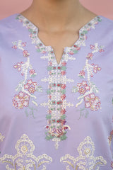 MIRAKHI-3PC LAWN EMBROIDERED SHIRT WITH KHAADI NET EMB DUPATTA & TROUSER-ADR-M10