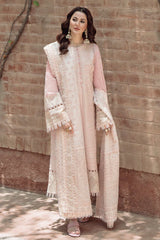 JAZMIN-3PC LAWN CHIKANKARI EMBROIDERED SHIRT WITH KHADDI NET EMB DUPATTA AND TROUSER -ADR-4552