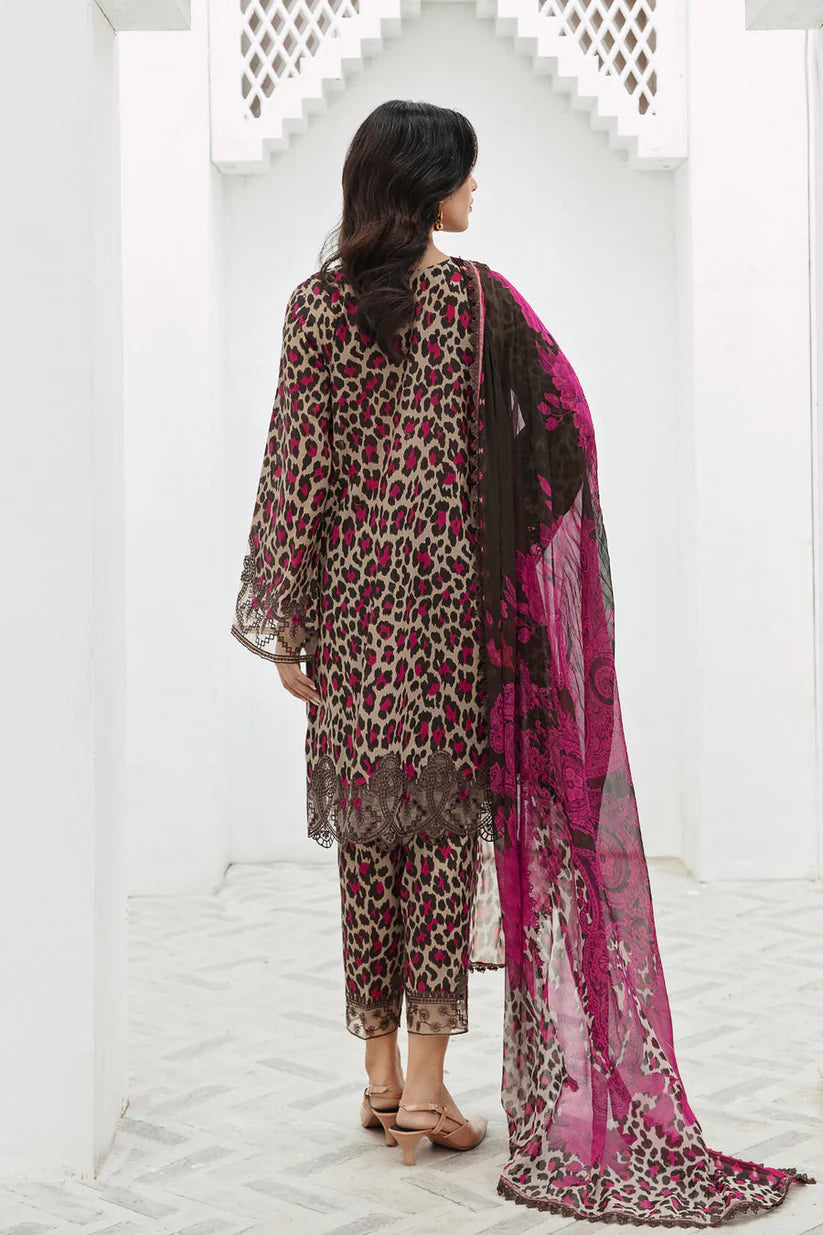 BAROUQUE- 3PC KARANDI PRINTED SHIRT WITH KARANDI PRINTED DUAPTTA AND TROUSER -ADR-1058