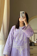 URGE-2PC DHANAK EMBROIDERED SHIRT AND EMBROIDRED SLEEVES-ADR-120