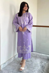 URGE-2PC DHANAK EMBROIDERED SHIRT AND EMBROIDRED SLEEVES-ADR-120