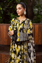 NUREH-3PC KHADDAR PRINTED SHIRT WITH KHADDAR PRINTED DUPATTA AND PRINTED TROUSER-ADR-2654