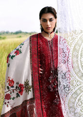 HUSSAIN REHAR-3PC KARANDI EMBROIDERED SHIRT WITH WOOL PRINTED SHAWL AND TROUSER-ADR-5215