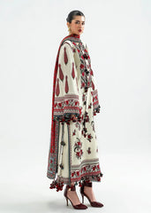 HUSSAIN REHAR-3PC DHANAK EMBROIDERED SHIRT WITH WOOL PRINTED SHAWL AND EMB TROUSER -ADR-5186