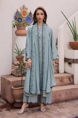 BATIK-3PC LAWN EMBROIDERED SHIRT WITH KHADDI NET EMB DUPATTA AND TROUSER-ADR-4750