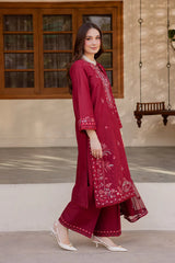 BATIK-3PC LAWN EMBROIDERED SHIRT WITH CHIFFON EMBROIDERED DUPATTA AND TROUSER-ADR-4824