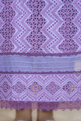 MIRAKHI-3PC LAWN LASERCUT EMBROIDERED SHIRT WITH MOARK PRINT DUPATTA-ADR-VOL-1