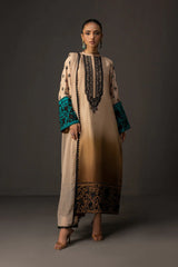 ZAINAB CHOTANI-3PC SHAMOZ SILK PRINT EMBROIDERED SHIRT WITH SOFT SILK PRINT DUPATTA & SILK TROUSER ADR-1717