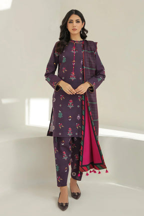 BAROQUE - 3PC KARANDI PRINTED SHIRT WITH KARANDI PRINTED DUAPTTA AND TROUSER -ADR-1018