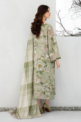 JAZMIN-3PC KHADDAR SHIRT WITH KHADDAR PRINT DUPATTA AND PRINT TROUSER-ADR-2559