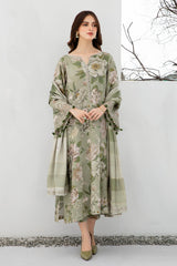 JAZMIN-3PC KHADDAR SHIRT WITH KHADDAR PRINT DUPATTA AND PRINT TROUSER-ADR-2559