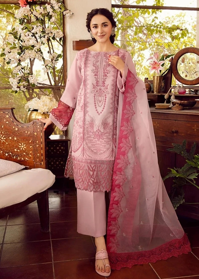 RANG RASIYA - 3PC LAWN EMBROIDERED SHIRT WITH ORGANZA EMBROIDERED DUPATTA AND TROUSER-ADR-2666