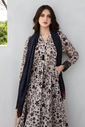 BAROQUE - 3PC KARANDI PRINTED SHIRT WITH KARANDI PRINTED DUAPTTA AND TROUSER -ADR-1003