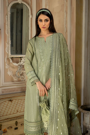 SOBOIA NAZIR- 3PC LAWN HEAVY EMBROIDERED SHIRT WITH ORGANZA HEAVY EMBROIDERED DUPATTA-ADR-2704