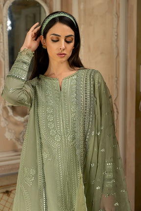 SOBOIA NAZIR- 3PC LAWN HEAVY EMBROIDERED SHIRT WITH ORGANZA HEAVY EMBROIDERED DUPATTA-ADR-2704