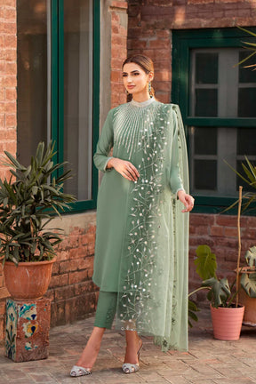 NATASHA KAMAL - 3PC LAWN EMBROIDERED SHIRT WITH ORGANZA EMBROIDERED DUPPATA AND TROUSER-ADR-2654