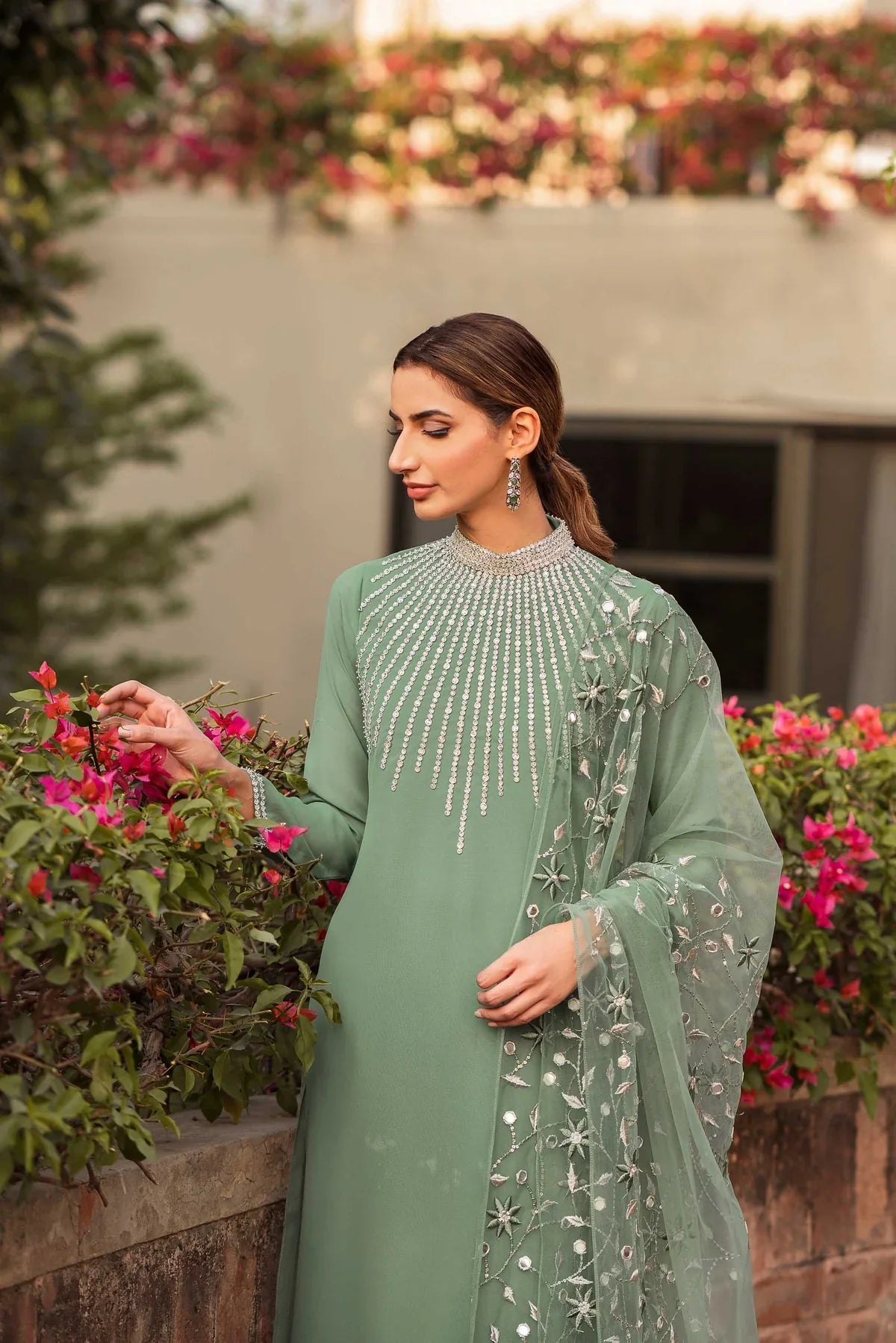 NATASHA KAMAL - 3PC LAWN EMBROIDERED SHIRT WITH ORGANZA EMBROIDERED DUPPATA AND TROUSER-ADR-2654